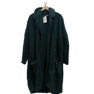 ASOS Extreme Oversized Duster Coat In Borg Ponderosa Pine